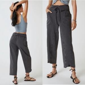 Daily Practice by Anthropologie Fold-over Waistband Pants Medium‎ Beach Summer